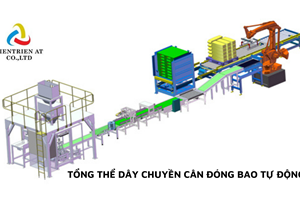 Máy đóng bao tự động hiện đại, chất lượng tại Công ty Tiến Triển